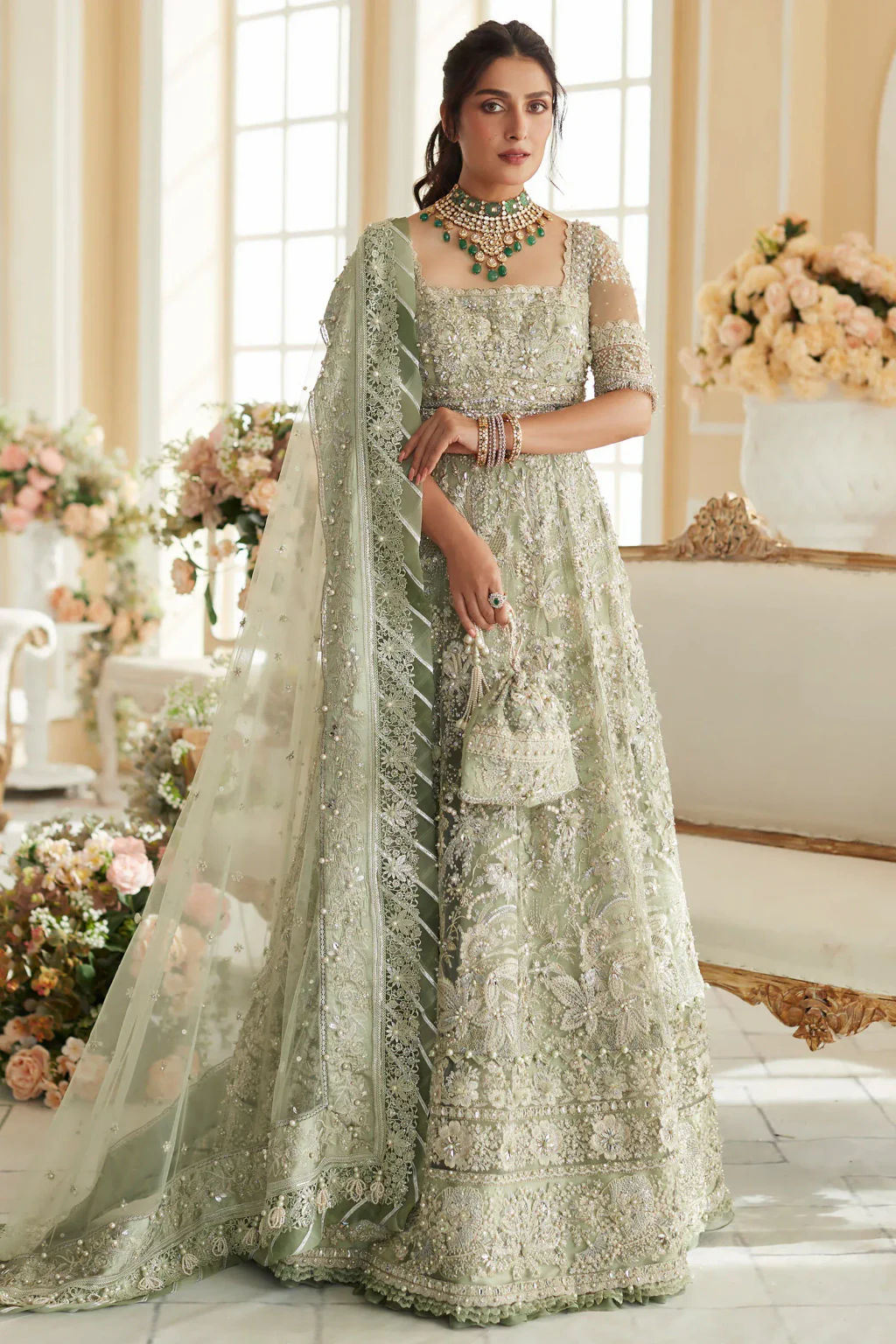 Élan – Arya Style pistachio peshwas and sharara ensemble
